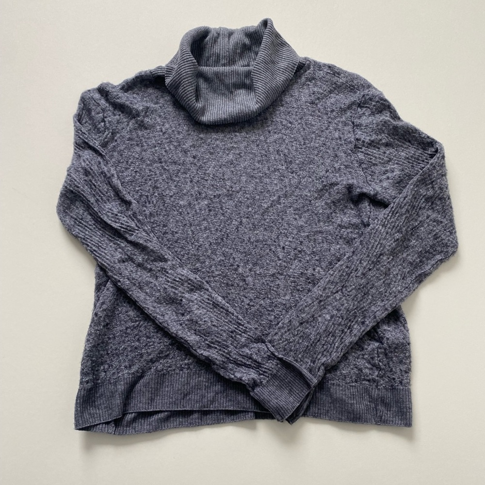 massimo dutti, long sleeve turtleneck, color grey